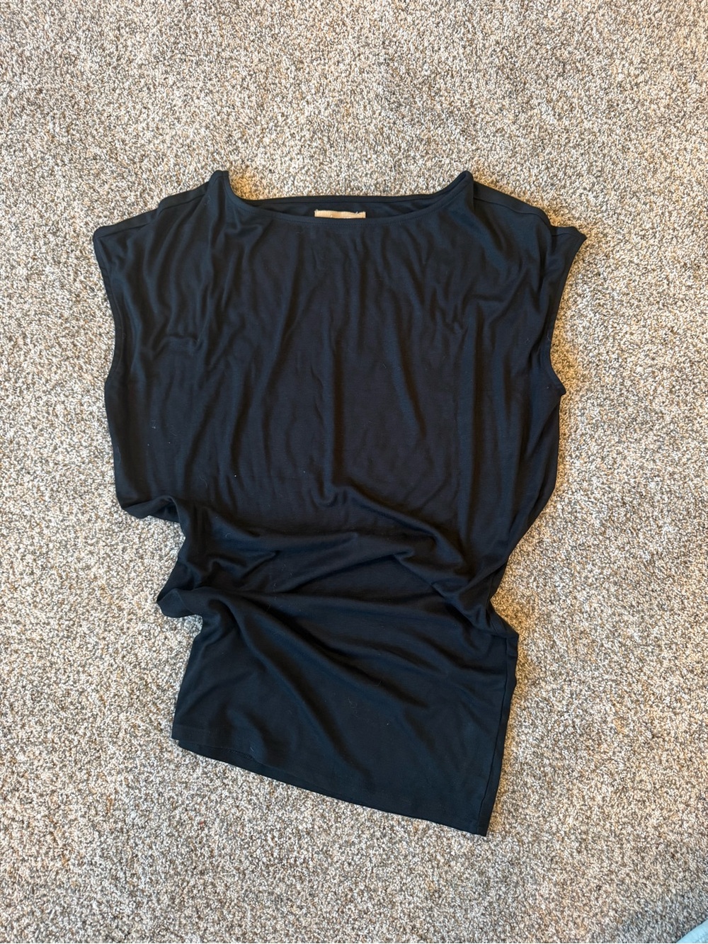 Free People Good Feels Short-Sleeve Mini Dress Black
